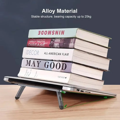 Eary Portable Laptop Stand For MacBook Foldable Tablet Holder Notebook Riser for Desk Support Air Pro Stand Ventilated Cooling