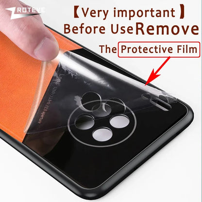 S23 Case Zroteve PU Leather Car Magnetic Hard PC Cover For Samsung Galaxy S24 Ultra S25 Edge S22 S21 FE S20 Plus Phone Cases