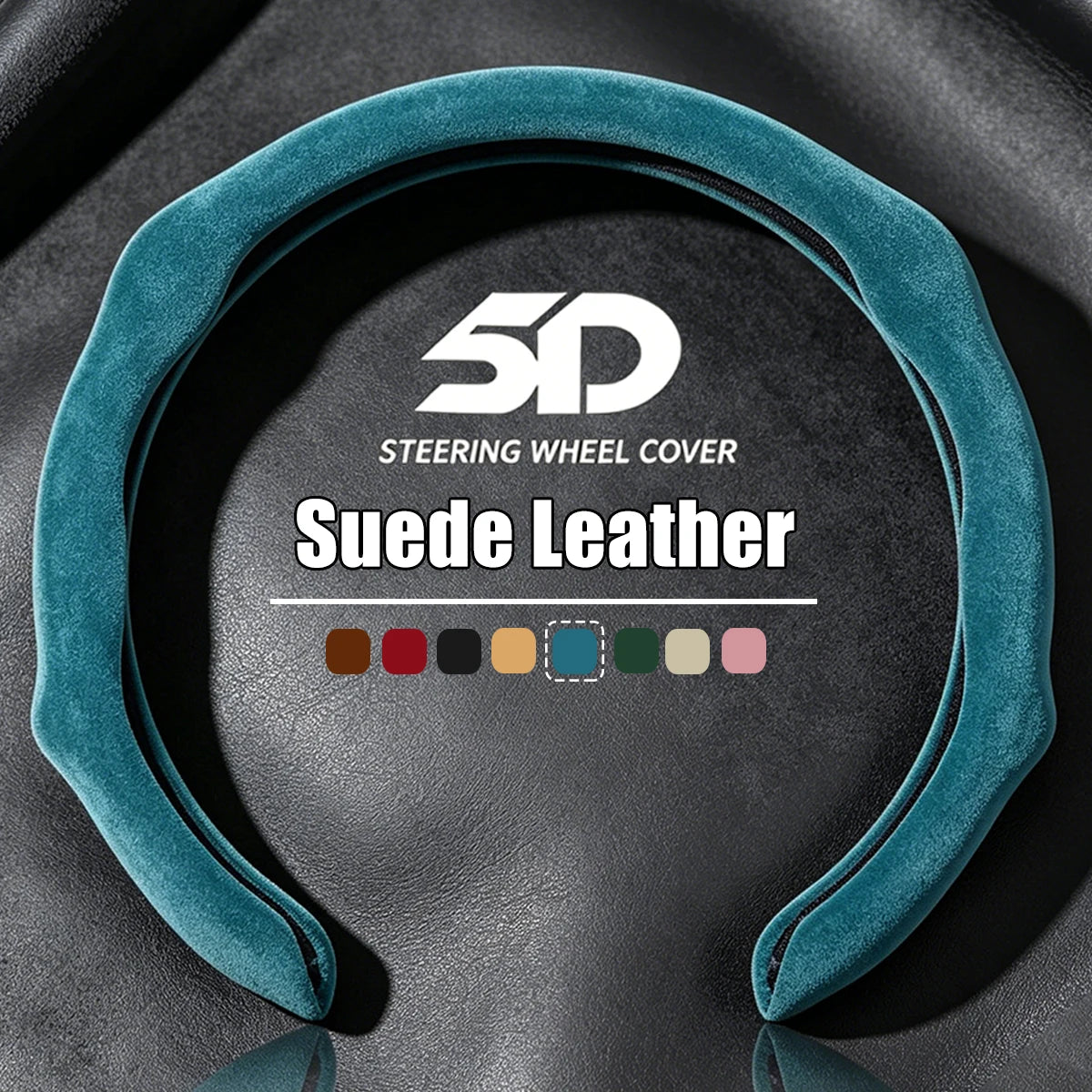 Premium Non-slip Suede Leather Car Steering Wheel Cover Booster Cover For Geely Coolray Boyue Okavango  Icon Emgrand X7 EX5