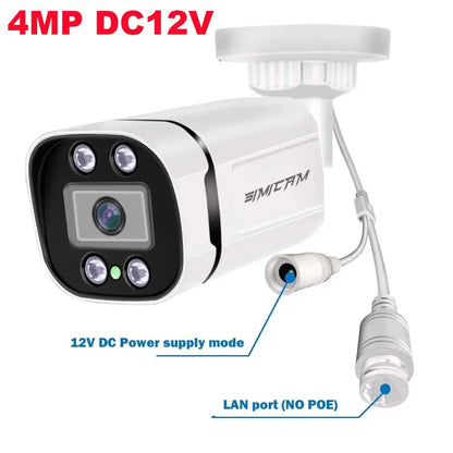 4K Poe Video Surveillance Camera Ip Onvif Audio 48V POE/DC 12V 4MP/5MP/8MP Night Vision Bullet Waterproof Security Camera for NV