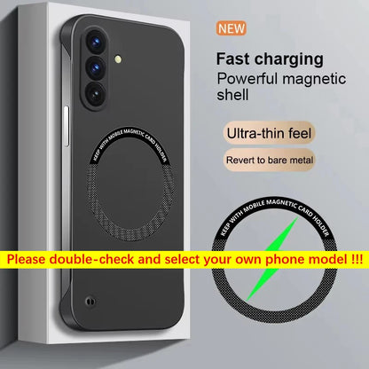 For Samsung Galaxy S26 Ultra Plus Case Magnetic Luxury Slim Frameless Wireless Charging Matte Hard PC Ultra Thin Phone Covers