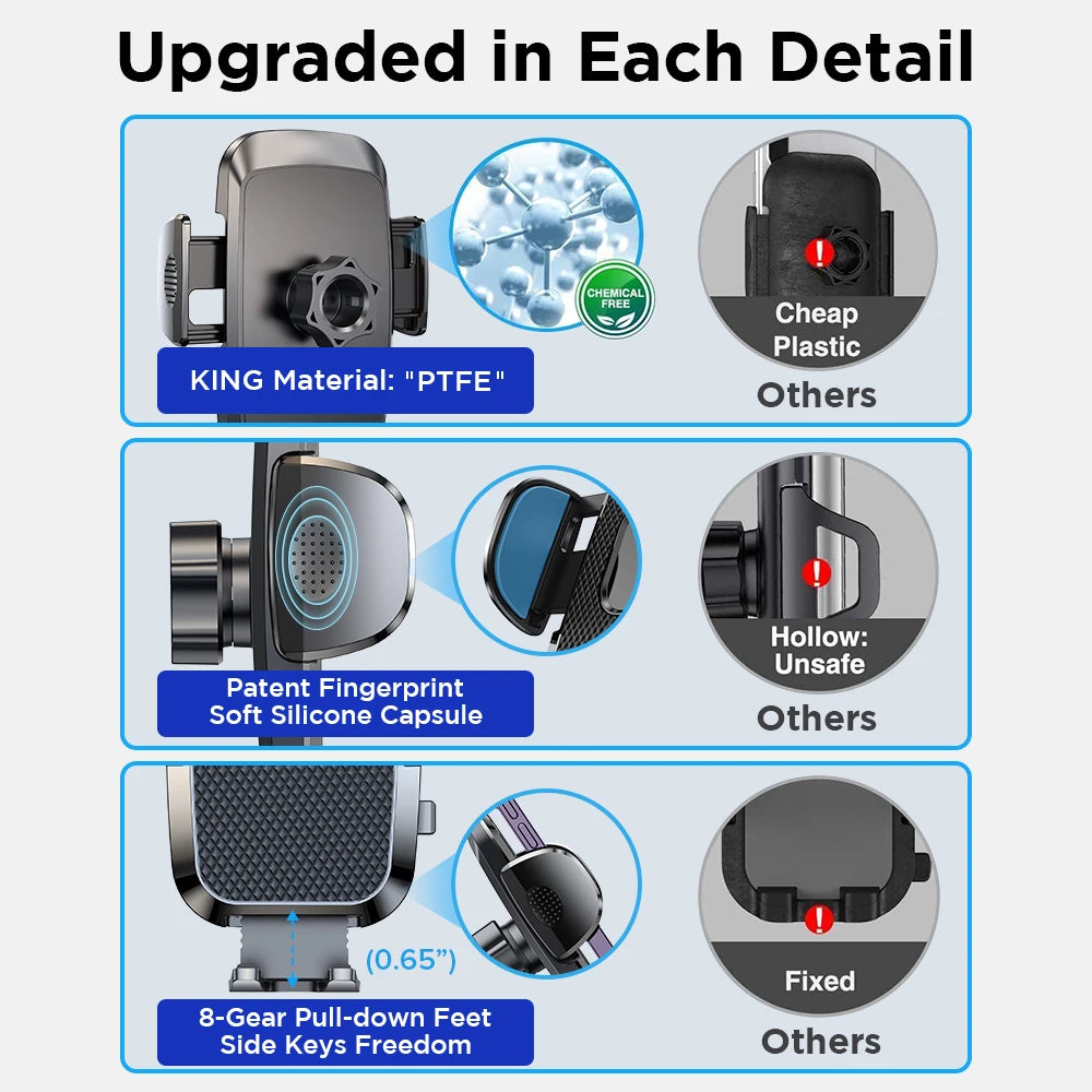 Joyroom Car Phone Holder Mount 360° Widest View Universal Handsfree Auto Air Vent Flexible Long Arm Phone Mount  JR-ZS259