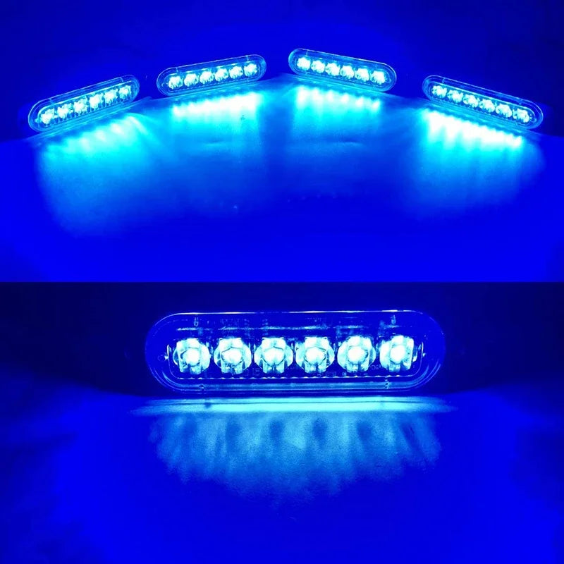 4 in 1 LED Warning Strobe Light Wireless Control 12V Car Grille Emergency Flash Signal Lamps Auto Stroboscope for Truck Offroad