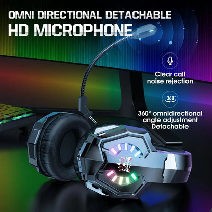 ONIKUMA B15 Gaming Headset Wireless 2.4GHz RGB Headphone With HD Microphone Stereo Sound Long Battery Life For PC Laptop Console