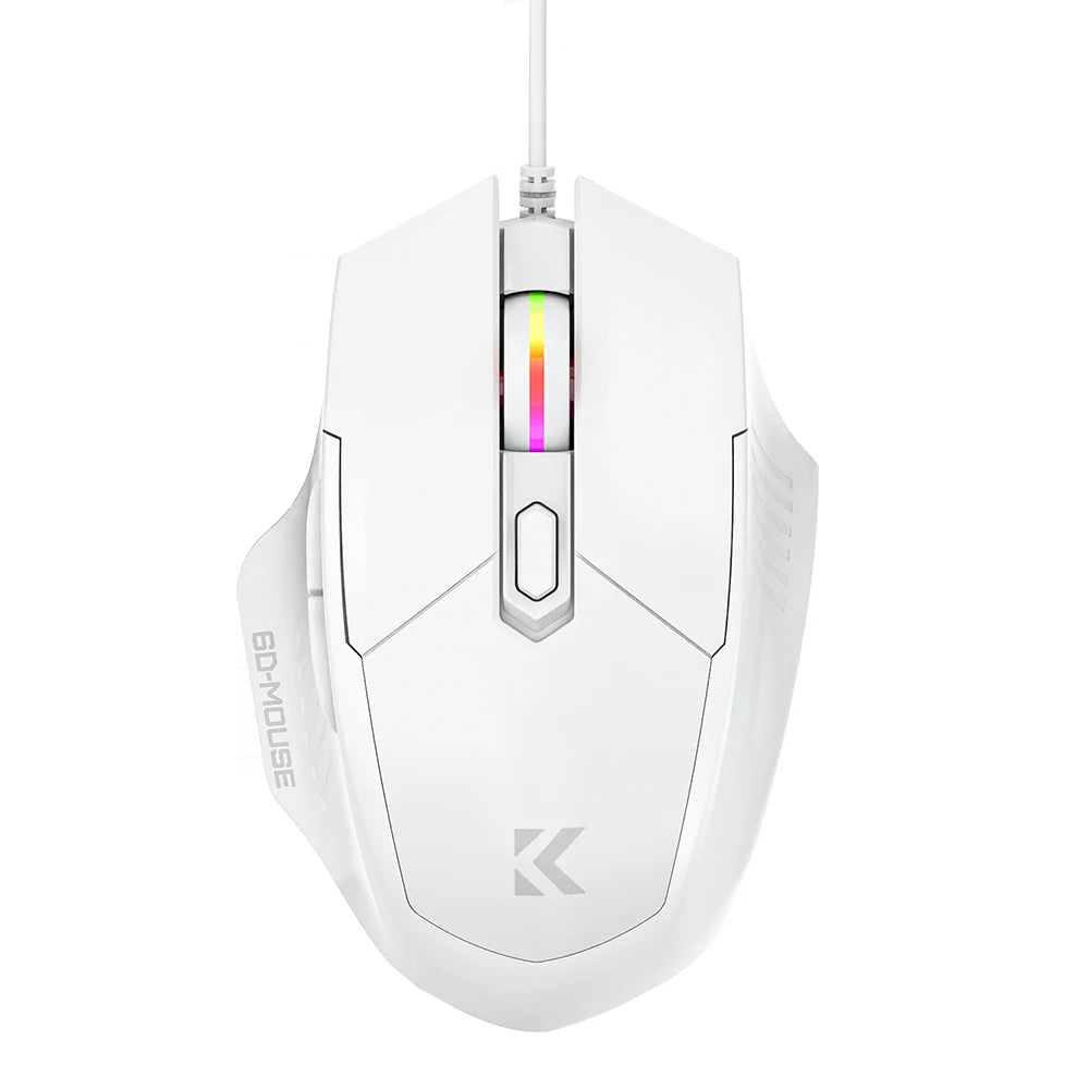 KEBIDUMEI Wired Gaming Mouse 6-Button 7200DPI Adjustable Optical Mouse USB RGB Silent Mice Ergonomic Mice For Desktop Laptop