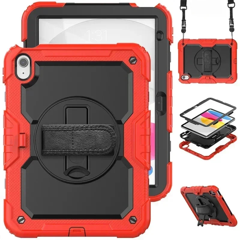 Case For iPad A16 10th 11th Generation 7/8/9th 10.2 Pro 11 12.9 Air 11 13  Air5 4  Mini 7 6 5 4 Shockproof Stand Kids Safe Cover