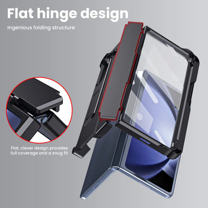 Suitable for Samsung Fold7/Fold6/Fold5/Fold4/Fold3 Stand, Stylus, Tempered Glass Full-Cover Protective Folding Phone Case