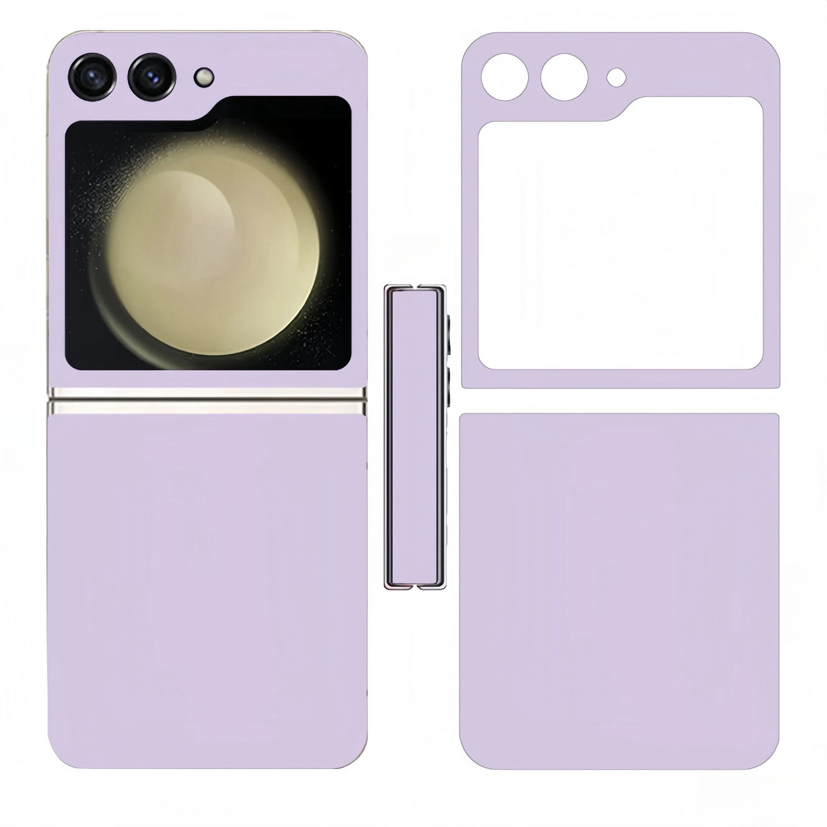 Plain Decal Skin for Samsung Galaxy Z Flip6 5 4 7Back Screen Protector with Hinge Film Cover Flip5  Wrap Colorful Sticker