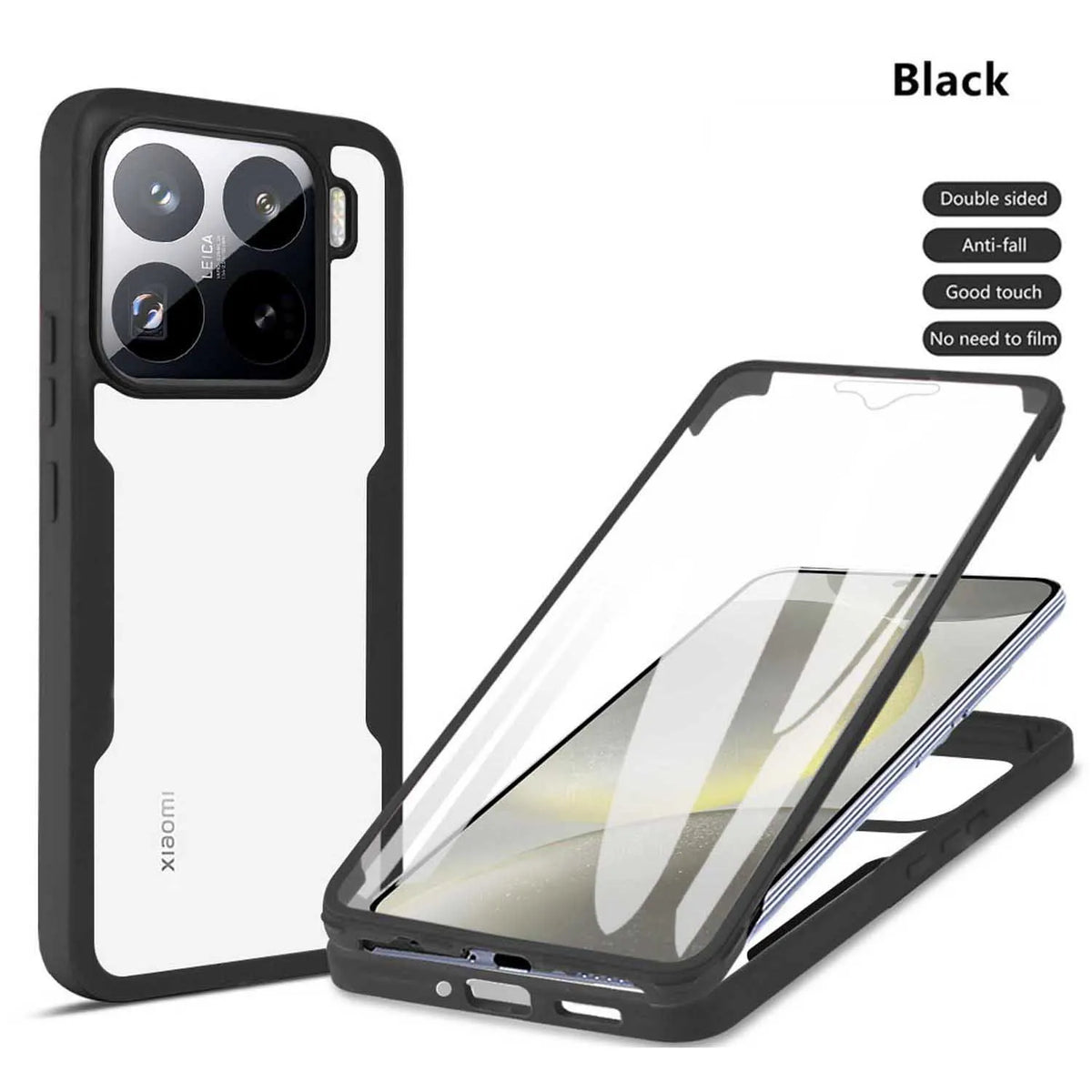 For Xiaomi 15T 14T 13T Pro Anti Fall 360 Fully Wrapped Phone Case For Xiaomi 17 Pro Max 15Pro 14 15 Ultra Transparent Phone Case