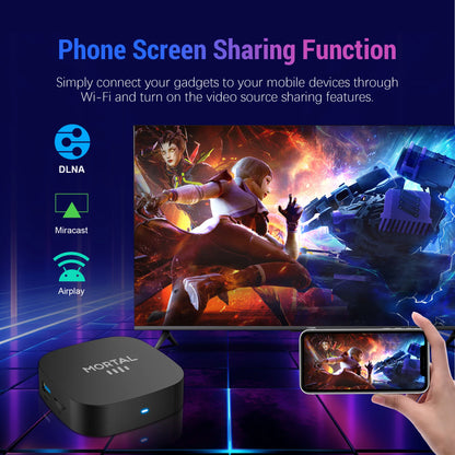 2026 Best-Selling Smart TV Box Android 16 Ultra HD Video Output Set-Top Box Supports BT5.4 Wi-Fi 6 Netflix Streaming Player T1+