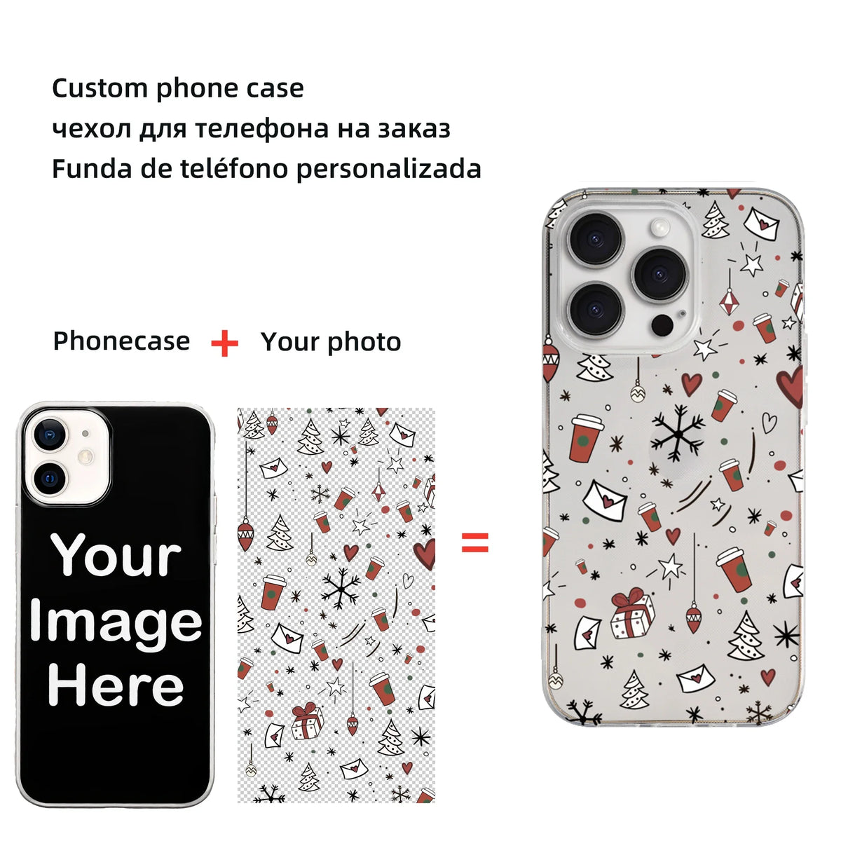Customized Transparent Soft Phone Case for iPhone 17 16 15 14 13 12 Pro Max Plus Soft Cover Personalized Design DIY Photo