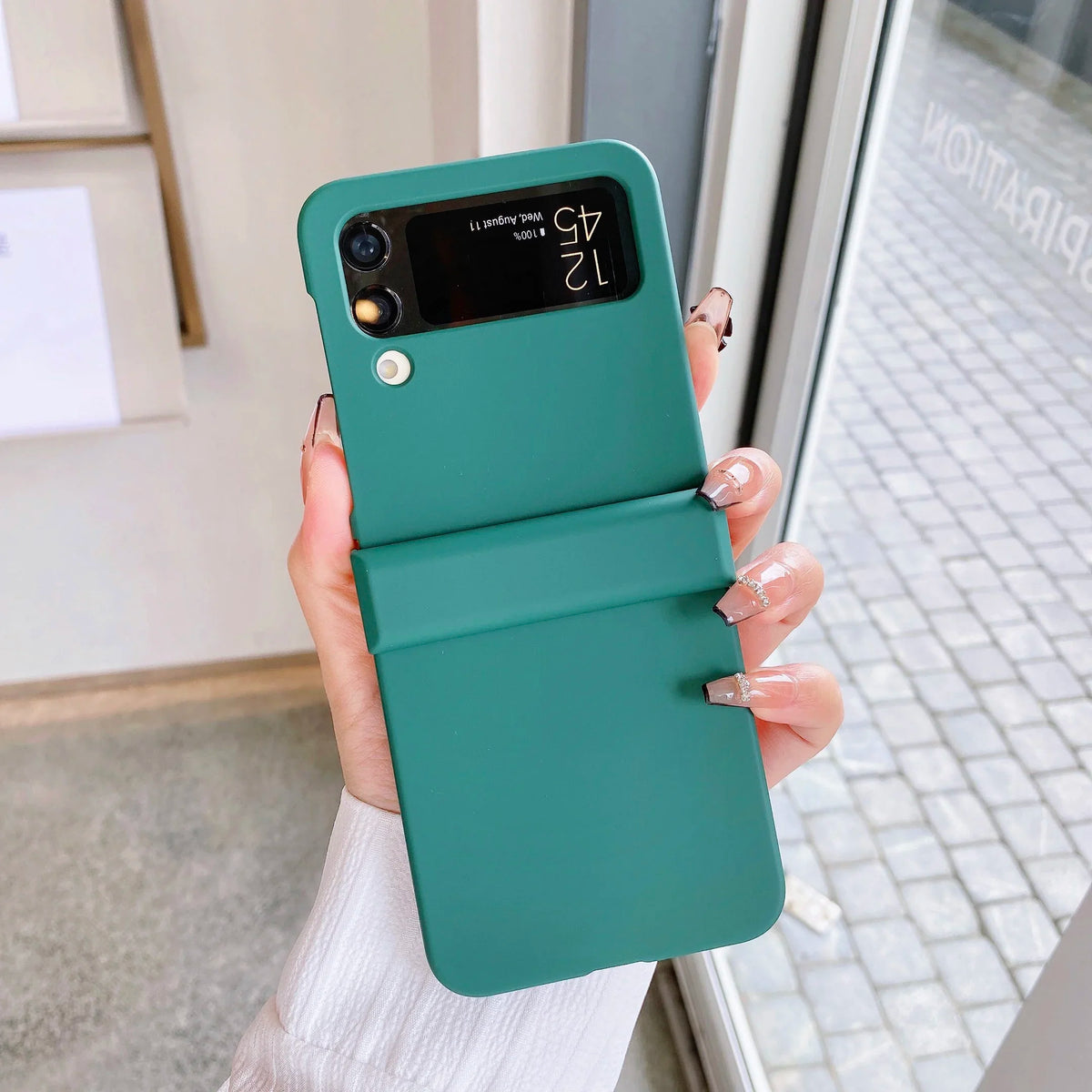 Luxury Ultra Slim Hard Folding Phone Case for Samsung Galaxy Z Flip 8 7 FE 6 5 4 3 Shockproof Foldable Skin Feel Protector Cover