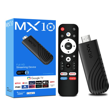 Android 13 MX10 Stick Streaming TV Stick Quad Core Cortex A53 Mali G31 GPU 8GB 128GB WiFi6 Voice Control Dongle
