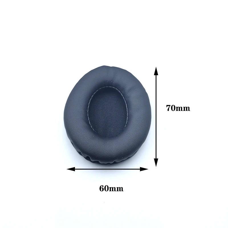 Oval Ear Pads For Headphones Covers Sponge Leather Foam Cushion 60*70 60*80 65*85 70*90 75*95 80*100 85*105 90*105 90*110 2pcs