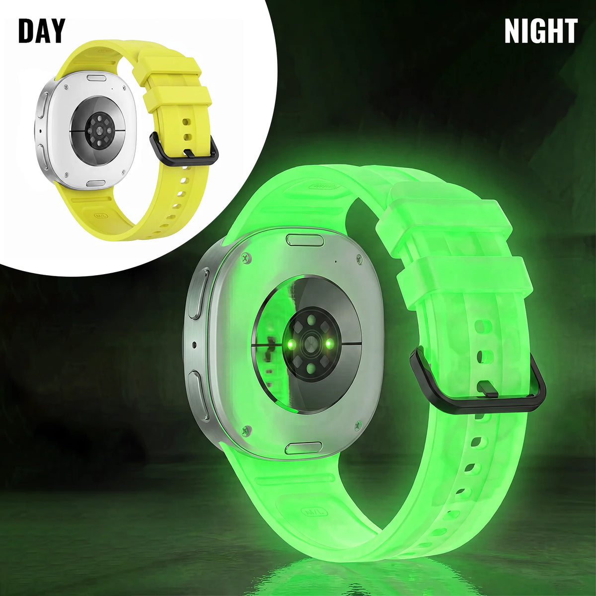 Luminous Silicone Band For Samsung Galaxy Watch9 40mm 44mm Smart Watch Strap Bracelet for Galaxy Watch 8 40mm 44mm Classic 46mm