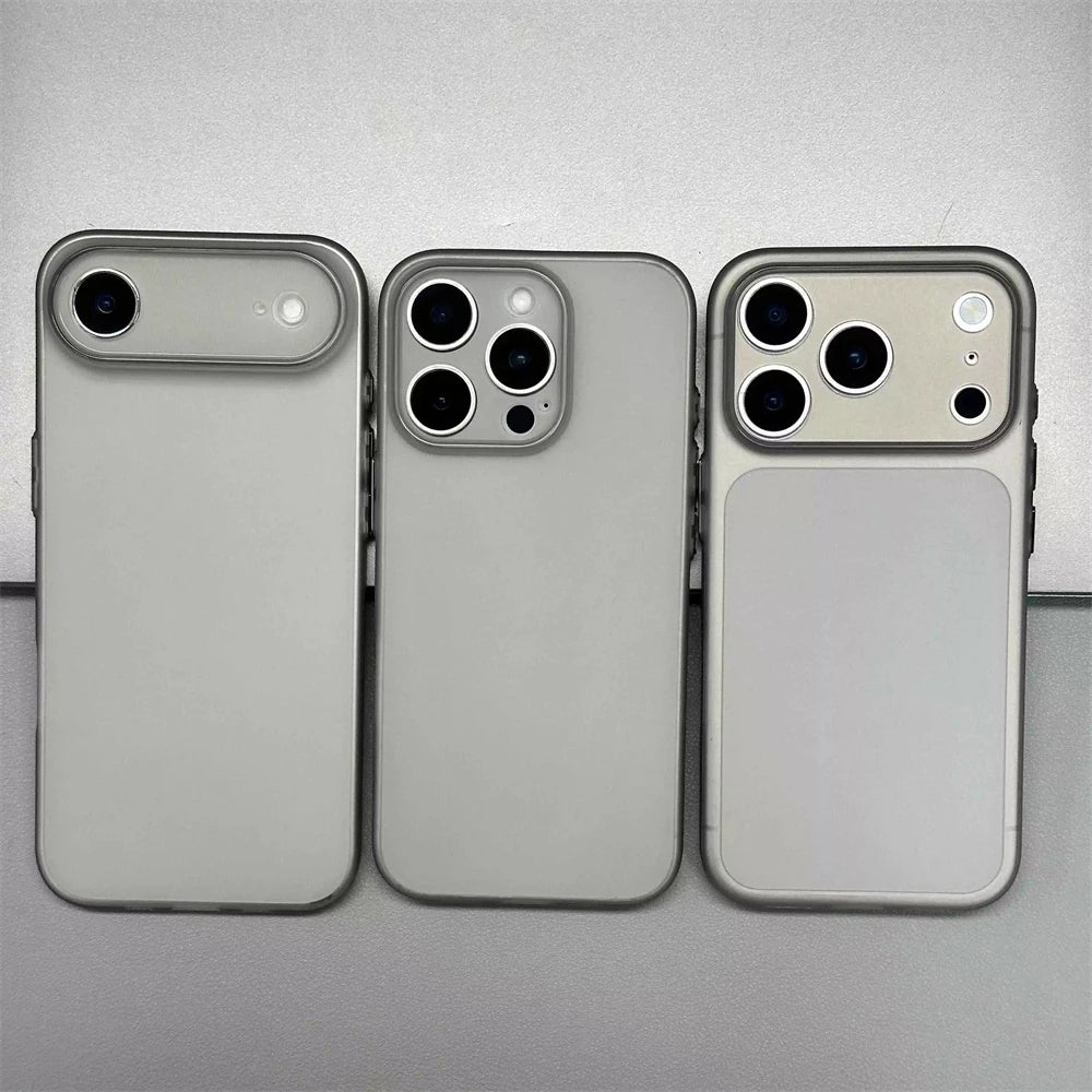 0.7 MM Ultra Thin Matte Translucent Soft TPU Case For iPhone 18 17 Pro Max Air 16 15 14 13 12 Pro Button Camera Protection Cover