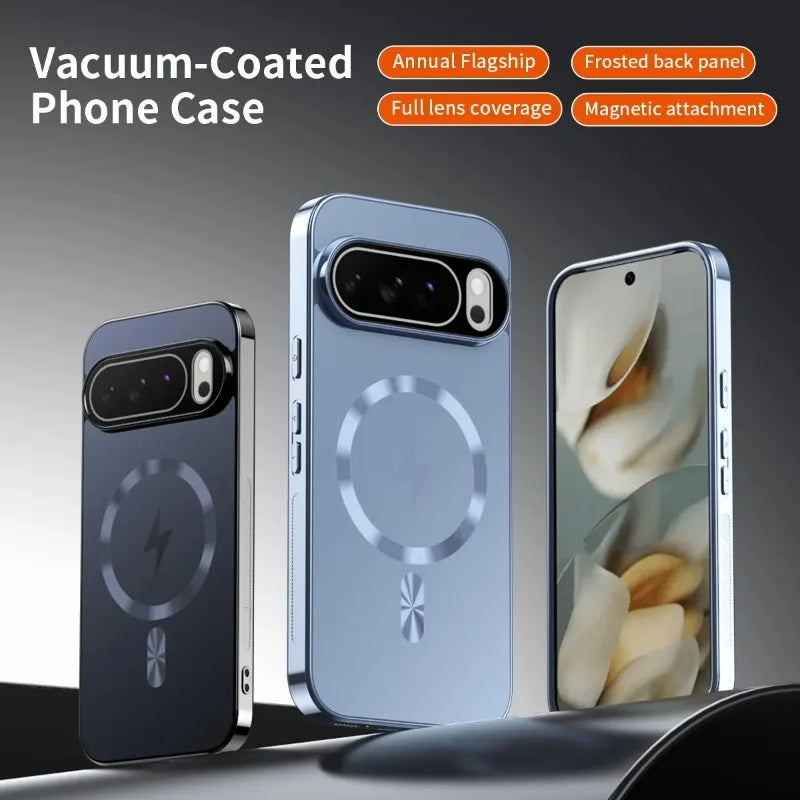 Magnetic Case For Google Pixel 11 10 9 Pro XL 8 7 6 A ProXL 10A 9A 8A 7A AG Matte Lightning Cover Protective Shockproof Cover