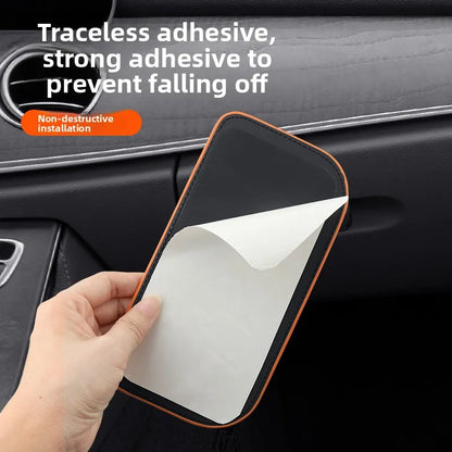 Car Center Console/ Door Organizer Pocket Multifunction Storage Box For Cards Phone Key Collecting Case Sticky Pouch Accessories