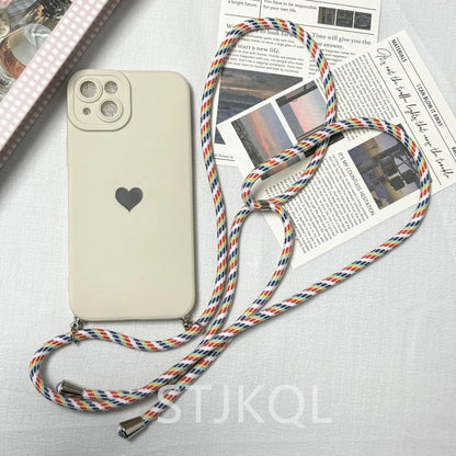 Neck Lanyard Strap Cord Chain Case For Samsung Galaxy S20 Ultra S7 S8 S9 S10 Plus Note 10 Lite Note 8 9 10 plus 20 Ultra  Cover