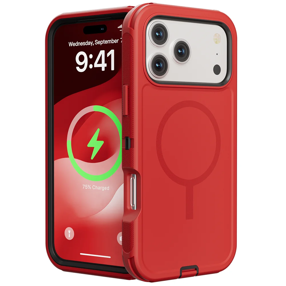 Rugged Armor OTT Defender Box Magnetic Phone Case For iPhone 18 Pro Max 17 Air 16 15 14 13 For Magsafe Shockproof Protect Cover