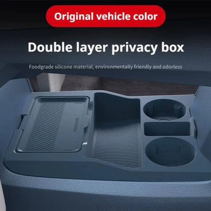 Lower Center Console Organizer Tray For Chery Fulwin T9 Tiggo 9 8L 2025 2026 Silicone Storage Box Insert Non-Slip Interior F1C0