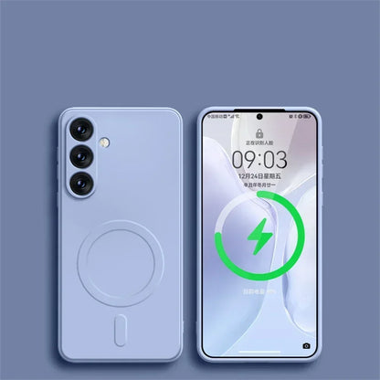Original Liquid Silicone Magnetic Wireless Charge Case For Samsung Galaxy S26 S25 S24 S23 S22 Ultra For Magsafe Shockproof Cover