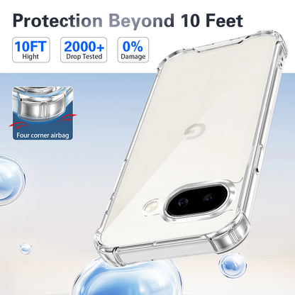 For Google Pixel 9A Case Shockproof Silicone Bumper Air Cushion Clear Matte Back Cover Hard Phone Case for Google Pixel 9A 5G