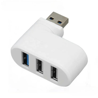 3 Port USB 3.0 Hub 180° Rotatable USB Splitter USB Extender for Laptop Car iMac MacBook Air MacBook Pro Other Electronic Devices