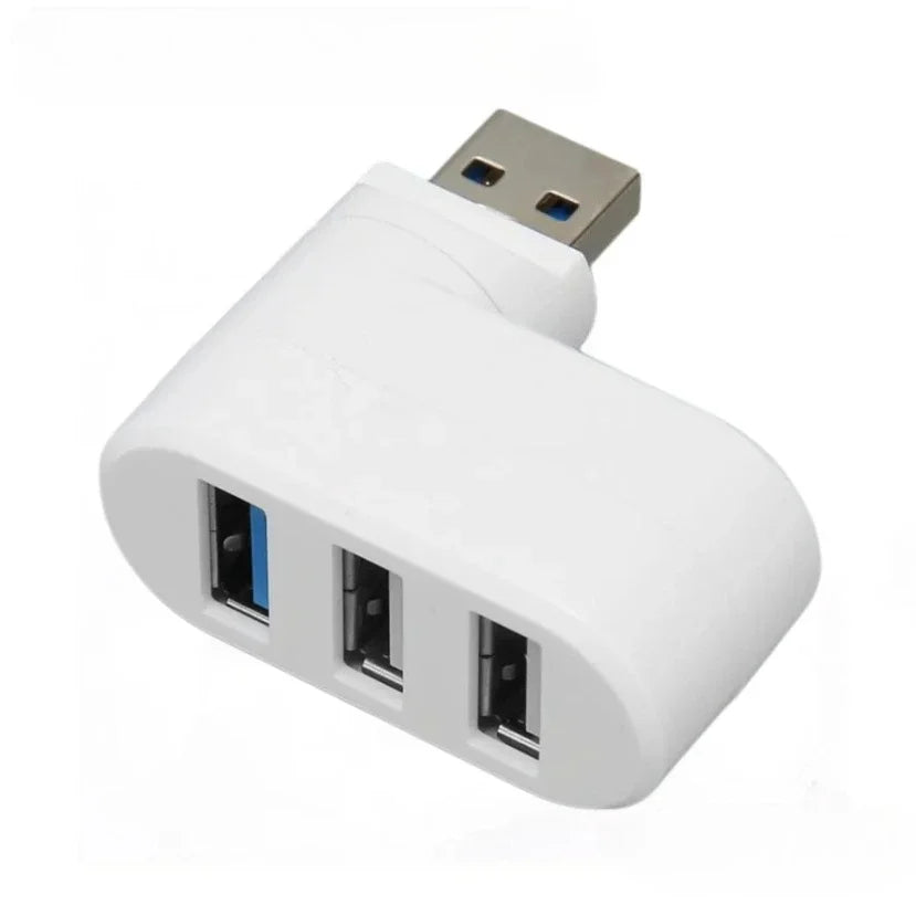 3 Port USB 3.0 Hub 180° Rotatable USB Splitter USB Extender for Laptop Car iMac MacBook Air MacBook Pro Other Electronic Devices