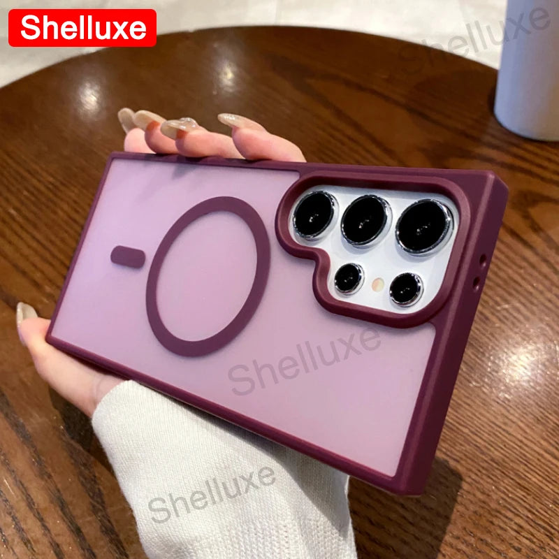 S26 Ultra Magnetic Matte Case Shelluxe Clear Hard Back Cases For Samsung Galaxy S26 S25 S24 S23 S22 Plus Ultra Shell Phone Cover