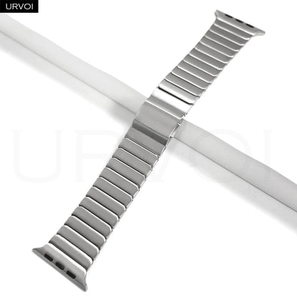 URVOI Titanium link bracelet for Apple Watch Ultra 3 2 Series 11 10 9 8 7 SE magnetic buckle strap wristband 45 49mm