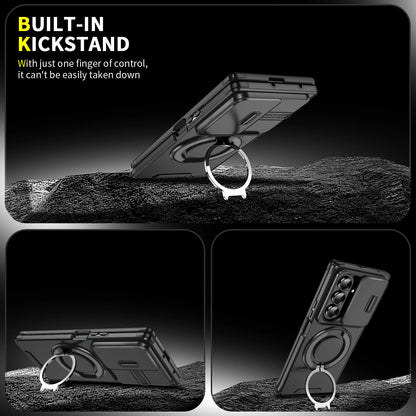 Suitable for Samsung Galaxy Z Fold 7 6 Flip 7 6 360 Degree Rotating Magnetic Bracket With Camera Protection Phone Case