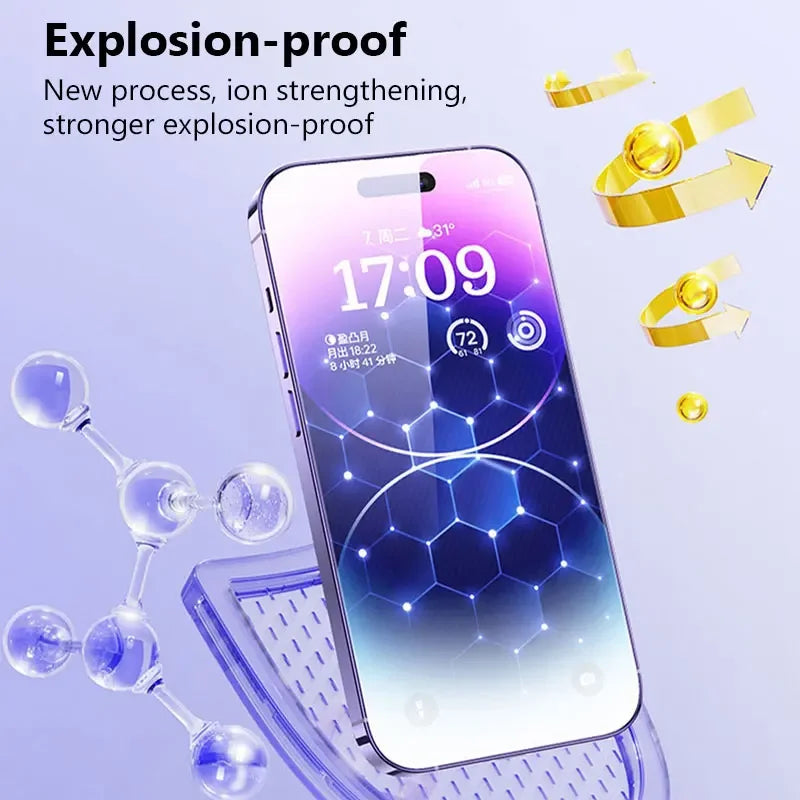 1-5Pcs Tempered Glass For iPhone 17 16 13 12 11 14 15 Pro Max  Screen Protector For IPhone17Pro XR X XS 8 Plus Protective Glass