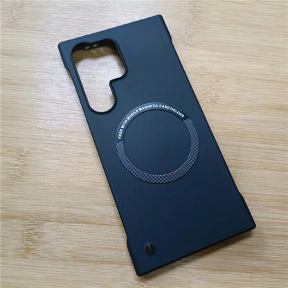 Ultra Thin Frameless Magnetic For Magsafe Samsung S24 S23 S22 S21 S20 FE Note 20 Ultra 10 S10 Plus Case Slim Hard PC Matte Cover