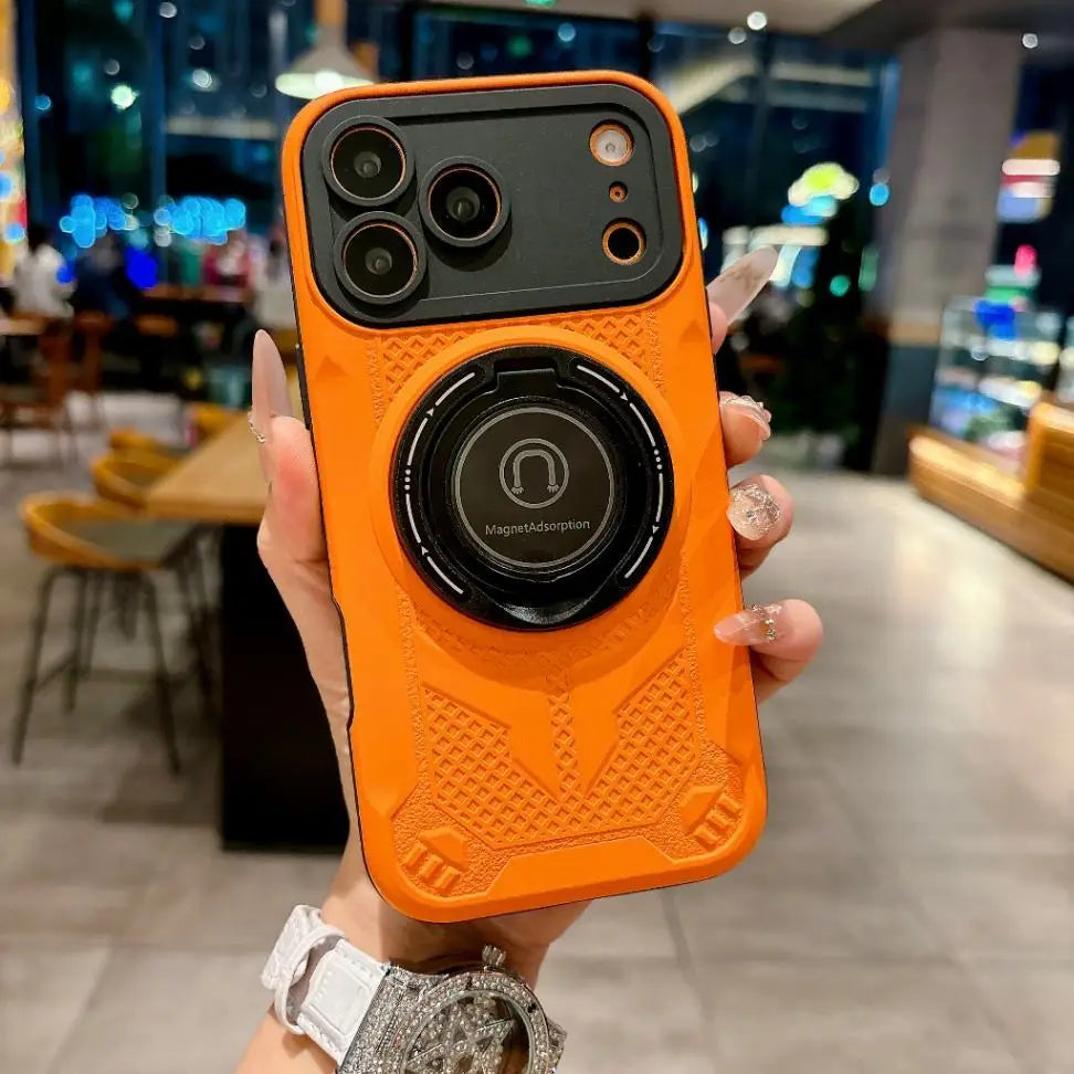 Luxury Magnetic Invisable Ring Holder Kickstand Phone Case For iPhone 17 Pro Max 16 Plus 15 14 13 12 Shockproof Slim Fit Cover
