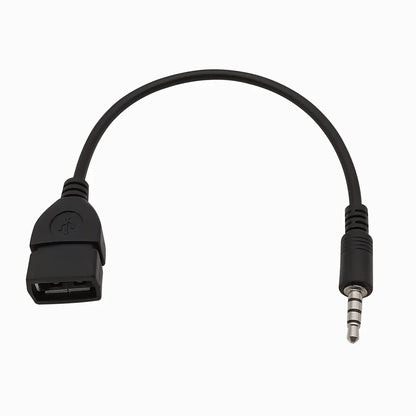 3.5mm Male AUX Audio Jack Plug to USB 2.0 Female Converter Cable 15cm Audio Conversion Line Car AUX Line