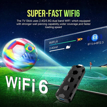 Android 16 4K/8K UHD Streaming TV Stick 8GB+128GB Storage WiFi6 Bluetooth Friendly UI Home Theater Player For Netflix YouTube