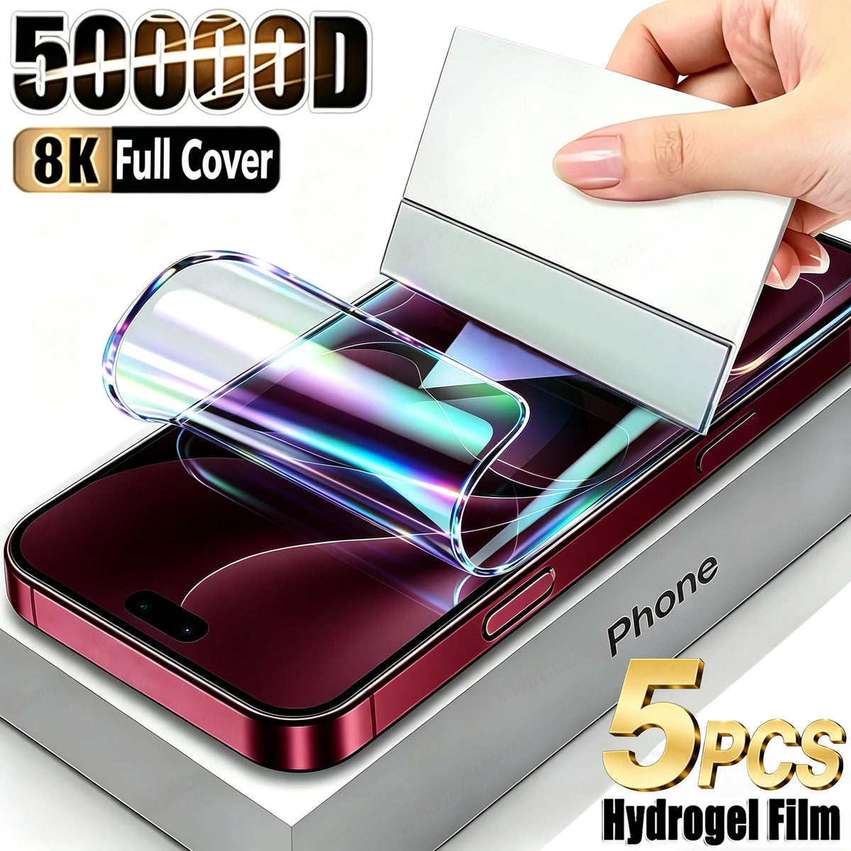 5PCS Full Cover Hydrogel Film For iPhone 18 Pro Max Air Screen Protector For iPhone 17 16 Pro Max 14 15 Plus 12 13 Mini 16E Film