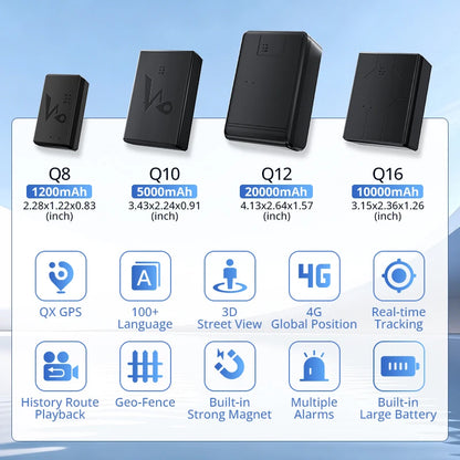 Strong Magnet 4G Car GPS Tracker Vehicle Locator Vibration Alarm Long Standby 20000/10000mAH Battery with Free APP