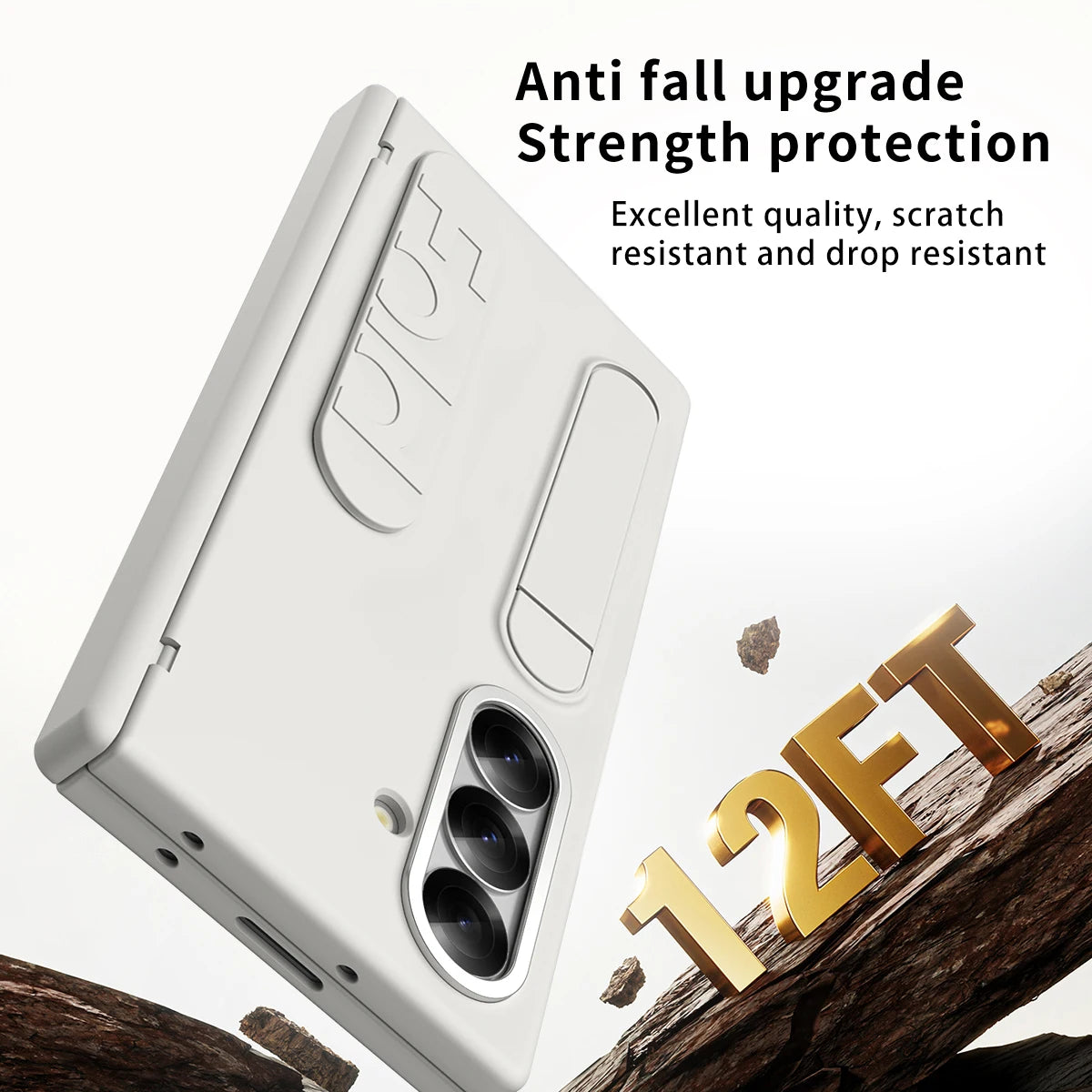 Multifunctional Kickstand Phone Case For Samsung Galaxy Z Fold 8 Ultra Fold 7 6 5 4 With Card Slot Wrist Strap Folding Cover