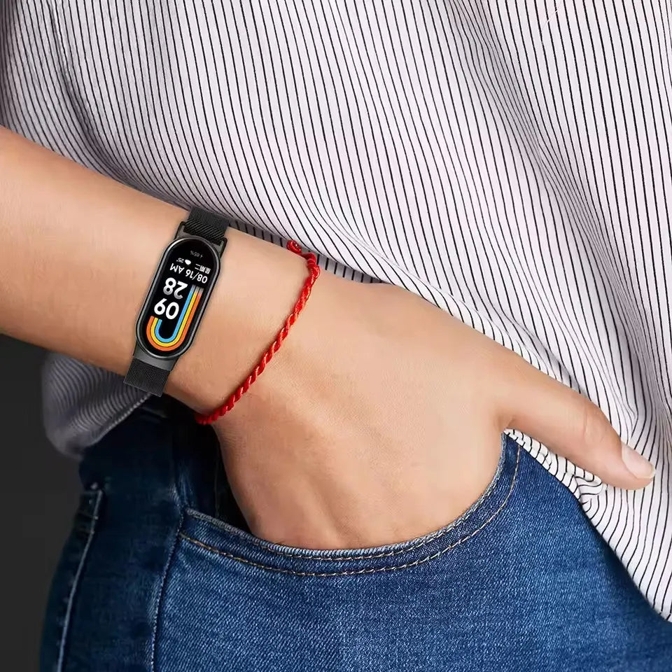 Metal Watch Strap For Google Fitbit Air Magnetic Samrt Wristband Stainless Steel Replacement Bracelet  band