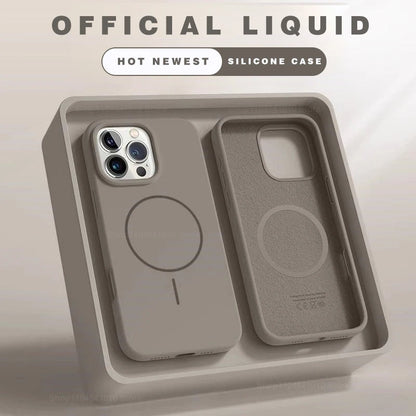 Magnetic Phone Case For iPhone 15 14 16 Plus 11 12 13 17 Pro Max Air Shockproof Silicone Cover For Magsafe Wireless Charge Cases