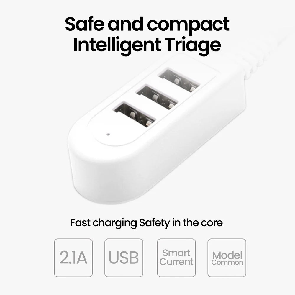 3-in-1 USB 2.0 Hub USB Hub High Speed USB Splitter Adapter For PC Computer Accessories Multiport HUB