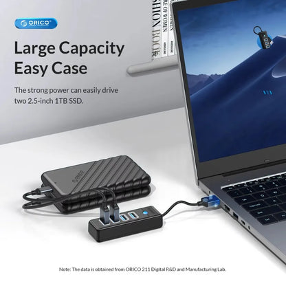 ORICO Usb Hub 5Gbps USB 3.0 3/4 Ports High Speed Mini Usb Splitter OTG Adapter for Desk PC Computer Accessories Hub Dock Station