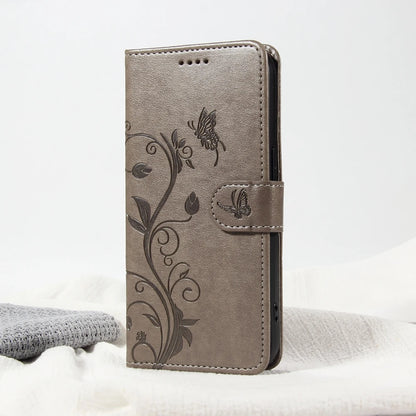 Butterfly Flower Leather Case For iPhone 17 Air 16 17e 16e 15 14 13 12 Mini 11 Pro Max Plus Flip Wallet Card Slot Book Cover