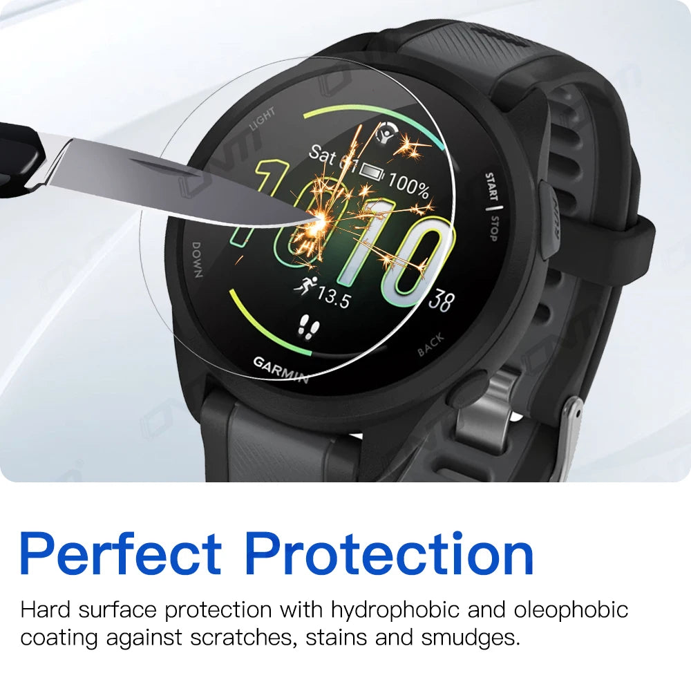 9H Premium Tempered Glass for Garmin Forerunner 165 Music Smart Watch Clear HD Screen Protector for Garmin 165 Protective Film