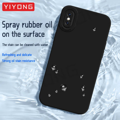 For iPhoneX Case YIYONG Original Liquid Silicone Soft Cover For iPhone X S XR XS Max 10 iPhone10 iPhoneXR iPhoneXS Phone Cases