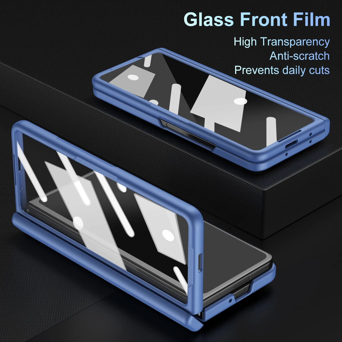 Hard Phone Hinge Protection Cover for Samsung Galaxy Z Fold 7 6 5 4 3 with Screen Protector Stand Bracket Pen Holder Slot Cover