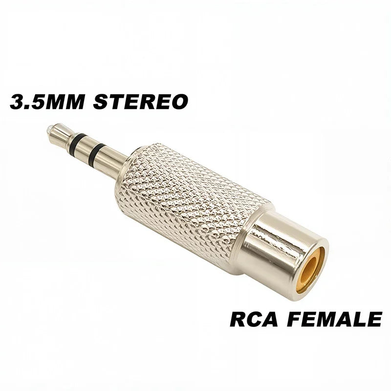 5Pcs 6.5/6.35mm Mono Stereo Audio Adapter TS Interconnect 1/8" 1/4" Male Plug to RCA Female Jack Connector Converter Speaker