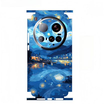 Colorful Pattern Matte Film Skin Phone Back+Sides Sticker For XIAOMI 15 14 13 Ultra 14 Pro Full CoverWrap